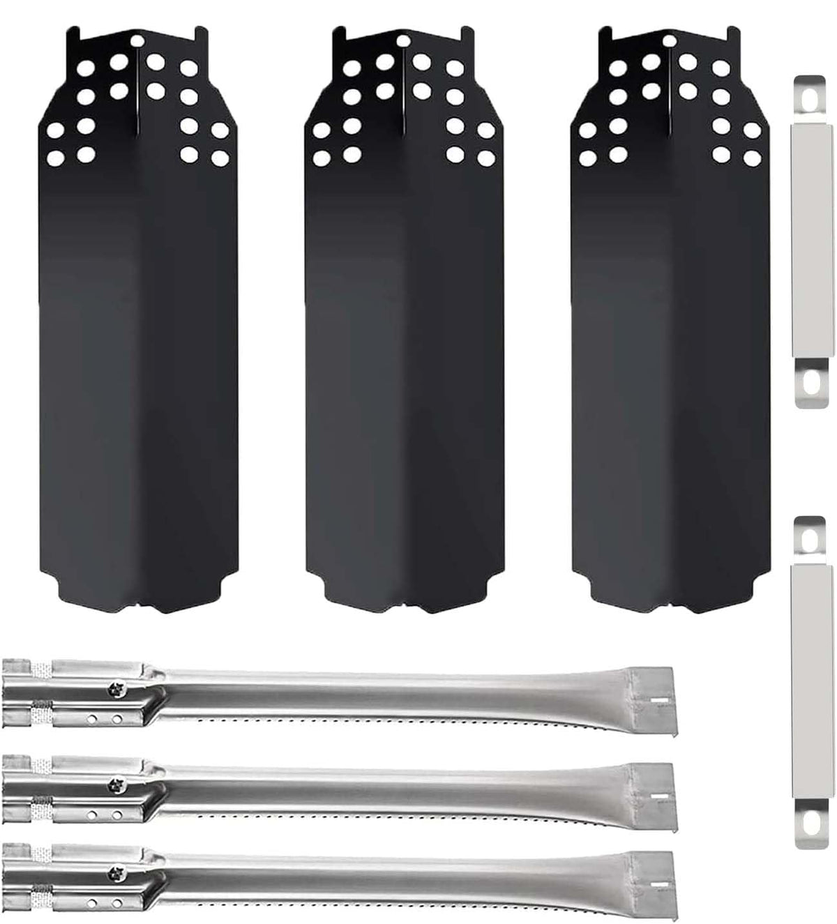 BBQ-PLUS heat plates 3-pack for Char-Broil, promoting even heat.