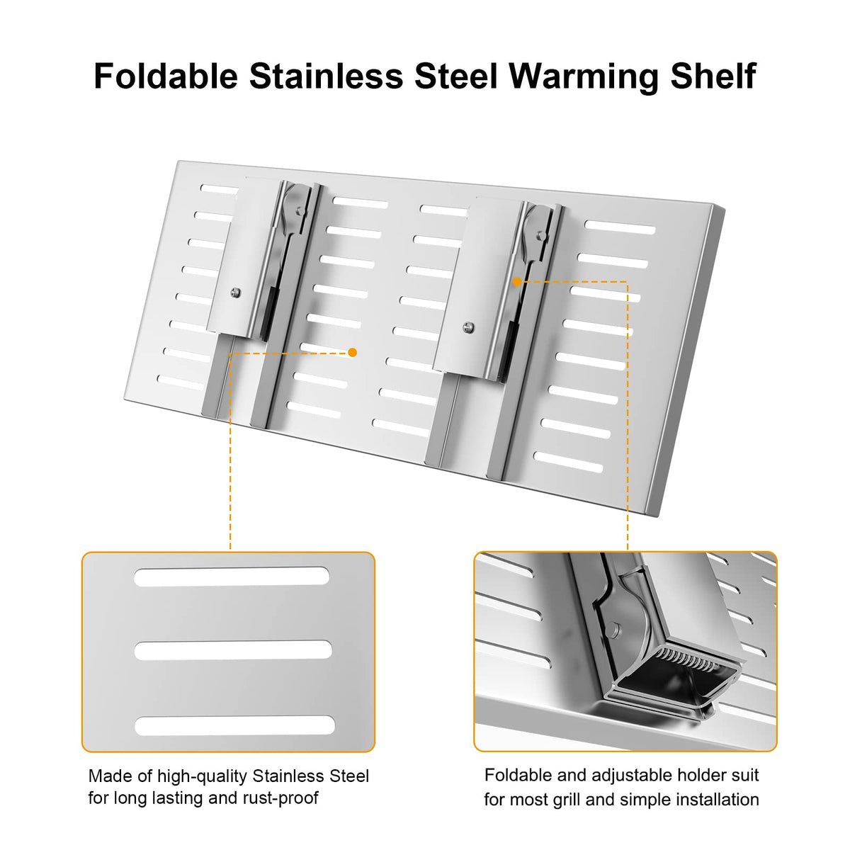 BBQ-PLUS universal rack with screws enables quick, stable leg installation