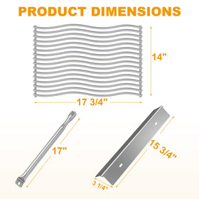 BBQ-PLUS Napoleon Prestige 500 heat plates distribute heat evenly and reduce flare-ups