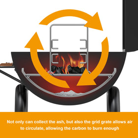 BBQ-PLUS packaging shows ash pan and hangers kit.