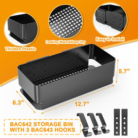 BBQ-PLUS P.A.L. rail roll rack holds towels for fast cleanup.