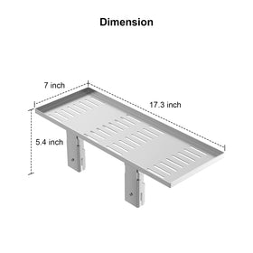 BBQ-PLUS stainless steel shelf adds extra holding area on Pit Boss and Camp Chef