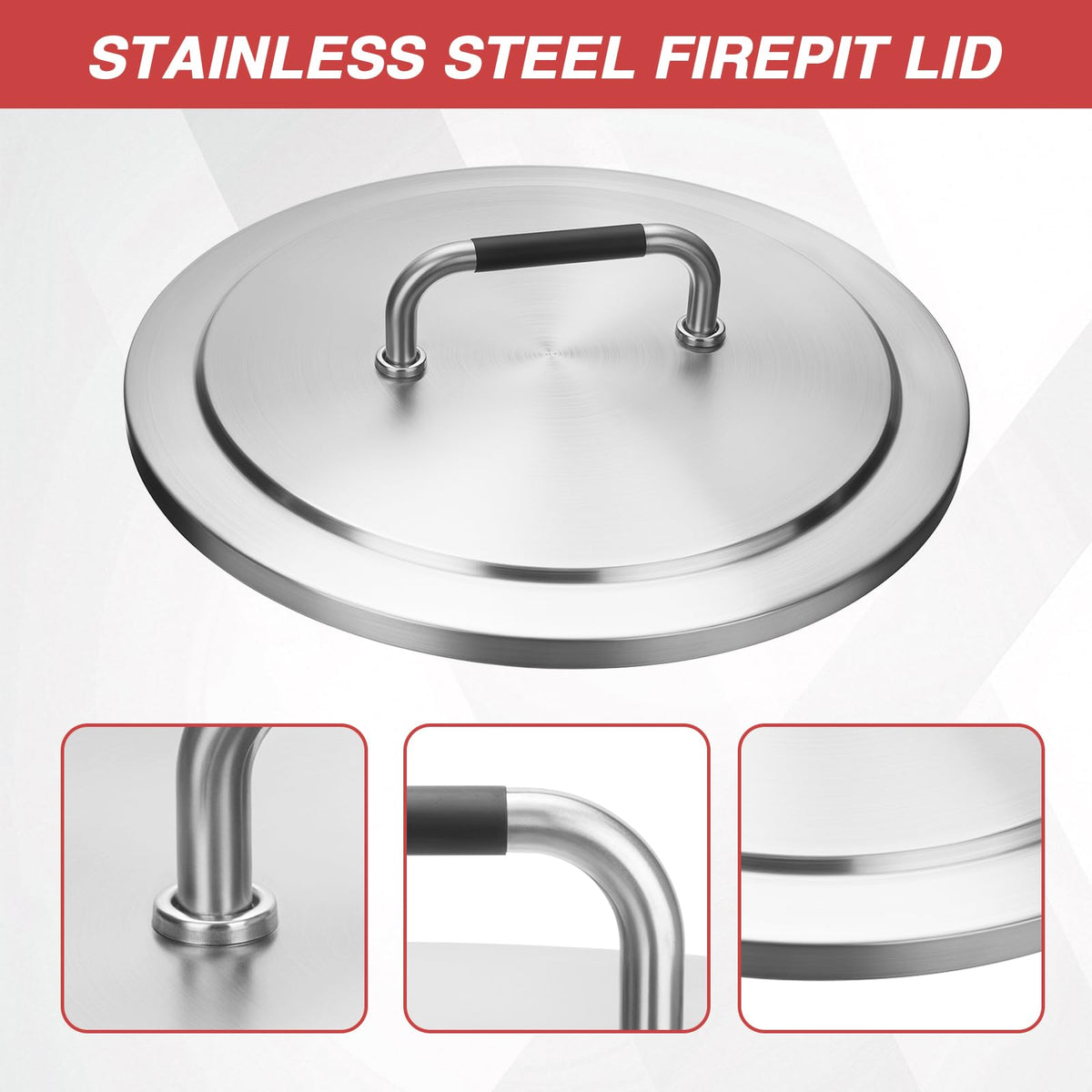BBQ-Yummy 304 stainless lid shields Solo Stove Bonfire from rain