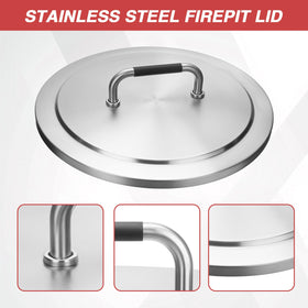 BBQ-Yummy 304 stainless lid shields Solo Stove Bonfire from rain