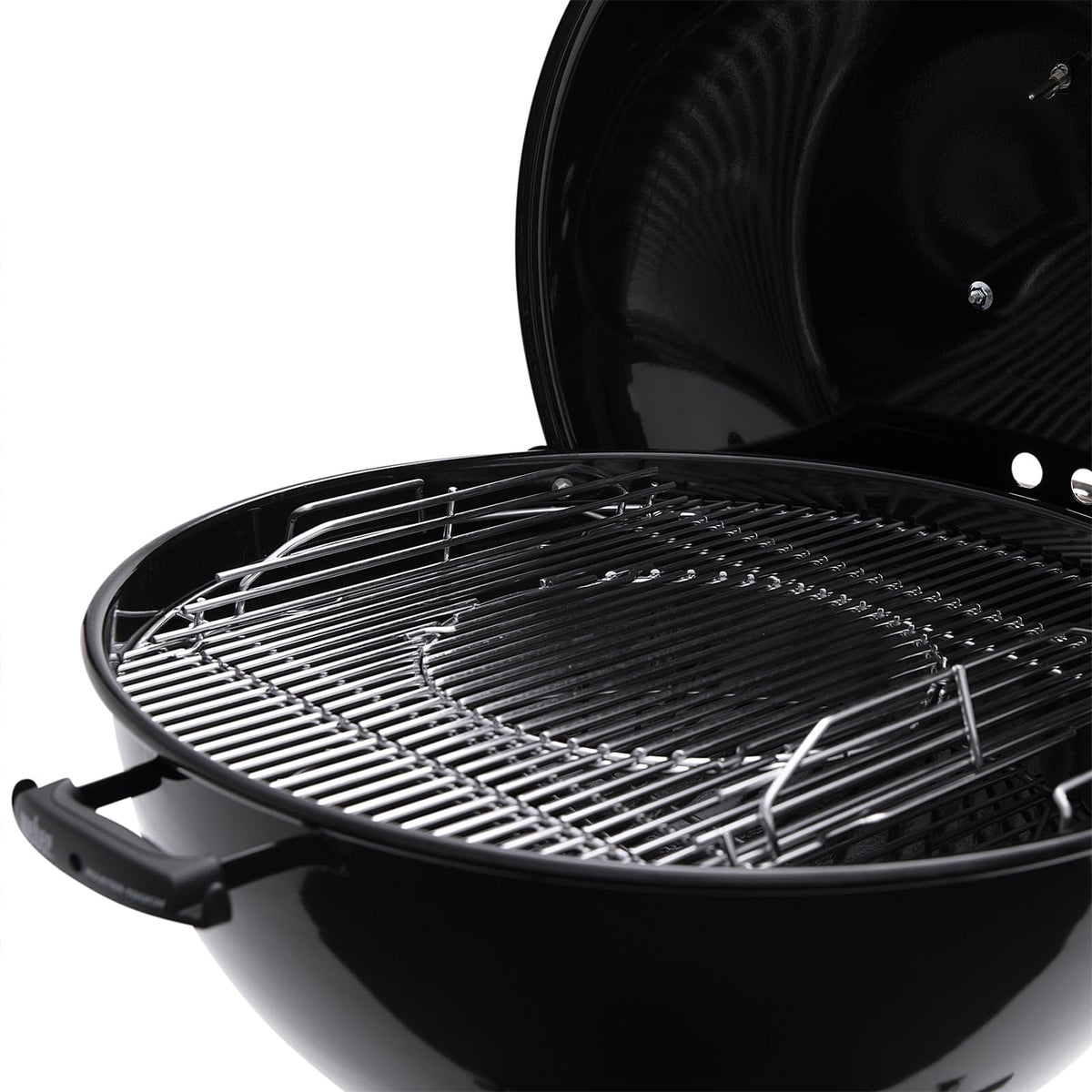 BBQ-Yummy hinged grate shows diamond sear marks for even browning