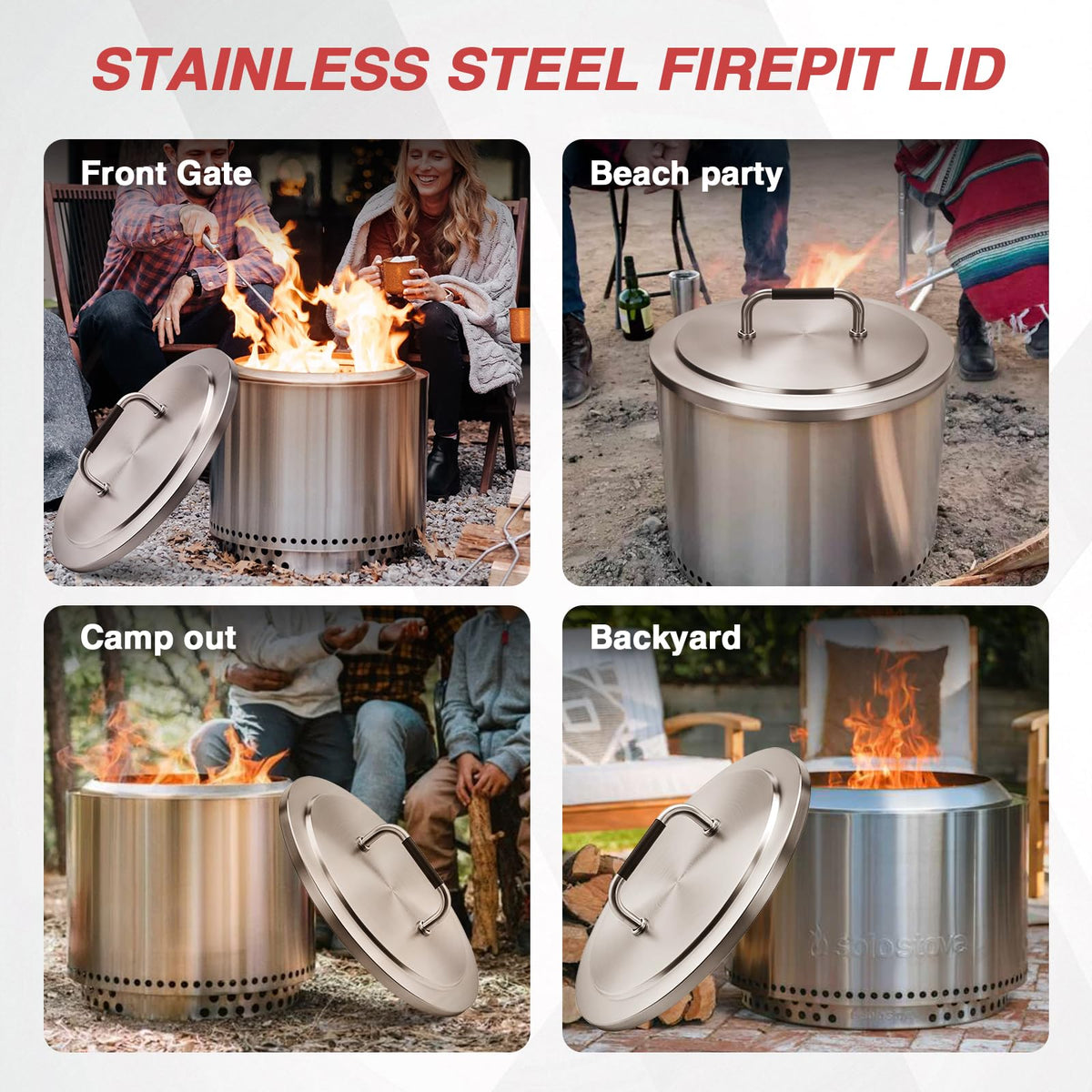 BBQ-Yummy durable lid supports outdoor cooking setups