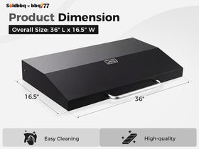 bbq777 Blackstone 36-inch lid-assembly facilitates quick setup and secure protection.