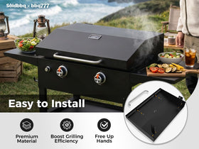 bbq777 easy installation with mounting parts ensures a secure fit.