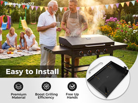 bbq777 Easy-open lid for Blackstone 36-inch models improves airflow control.
