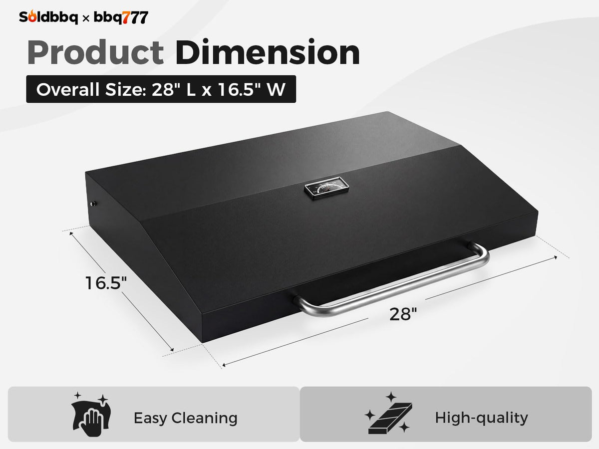 bbq777 lid thermometer display enables precise heat control during cooking.