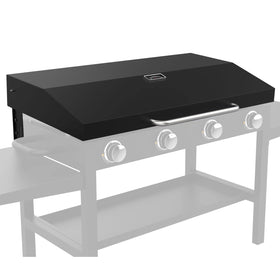 bbq777 Upgrade Cover Hinged Lid with Thermometer; keeps heat in for precise Blackstone cooking.