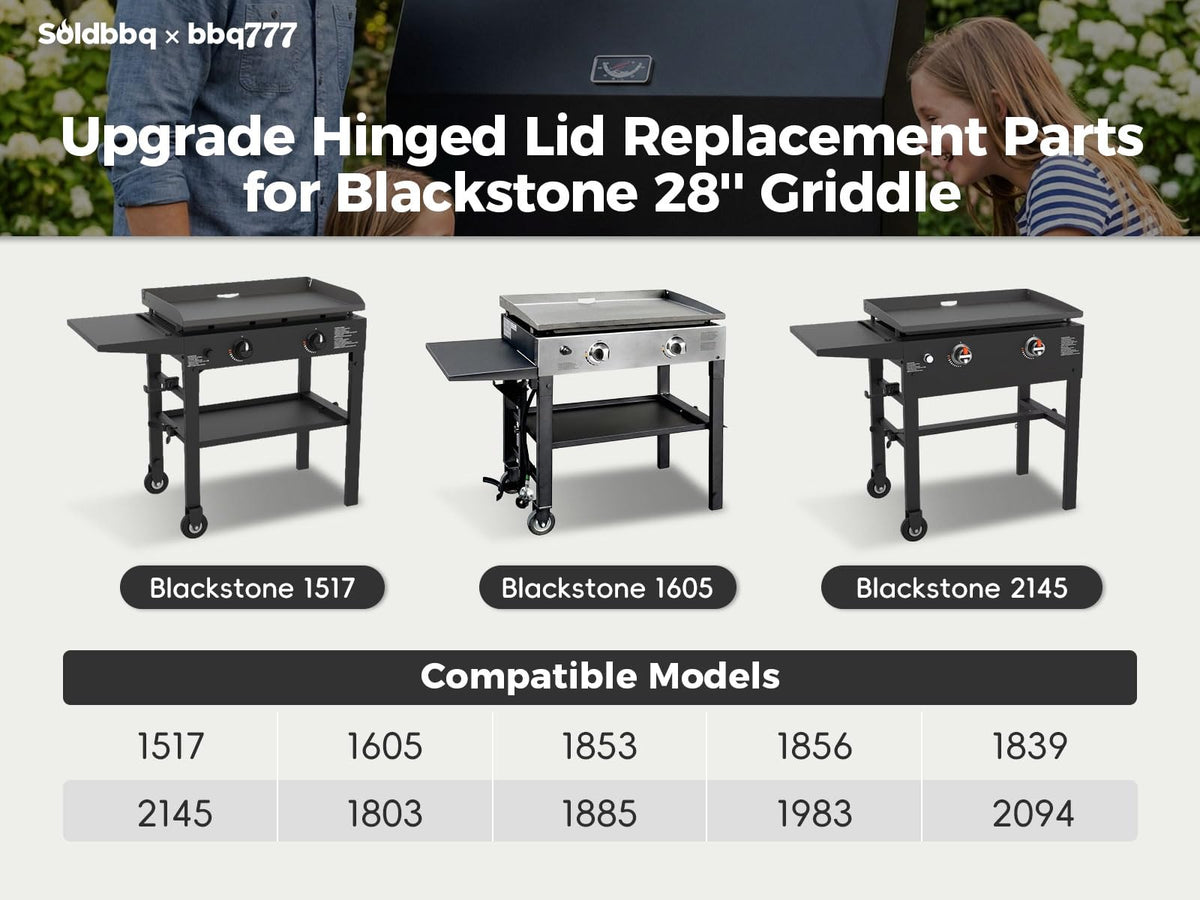 bbq777 water resistant lid shields the grill from weather and corrosion.