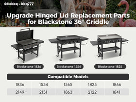 bbq777 Weather-resistant griddle lid keeps outdoors surfaces protected from rust and weather.