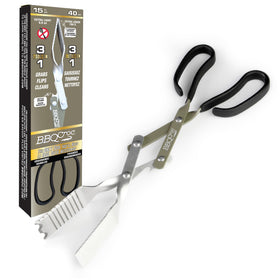 BBQ Croc 3-in-1 grill tool angled view for safe, precise flipping