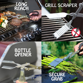 BBQ Croc integrated bottle opener for handy drinks while grilling