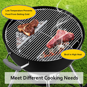 BBQCuker basket enables direct and indirect grilling with wood chips