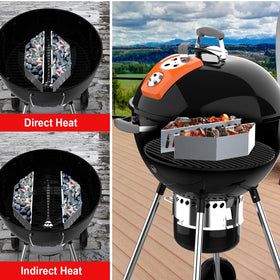 BBQCuker high-temp, rust-resistant charcoal basket for durability