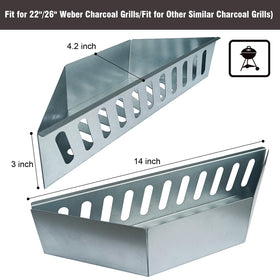 BBQCuker charcoal basket works with Weber and similar grills
