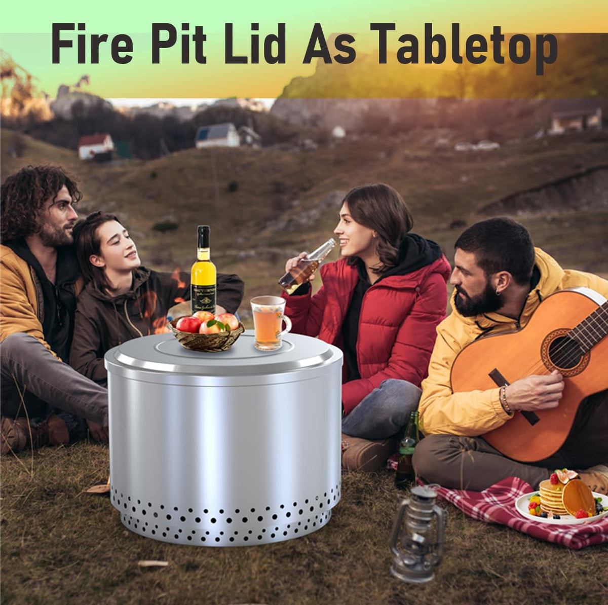 BBQCuker end-of-burn lid protects while the flame fades.