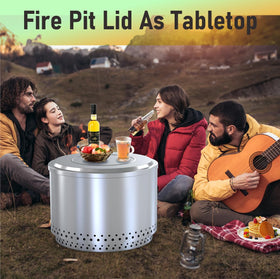 BBQCuker end-of-burn lid protects while the flame fades.