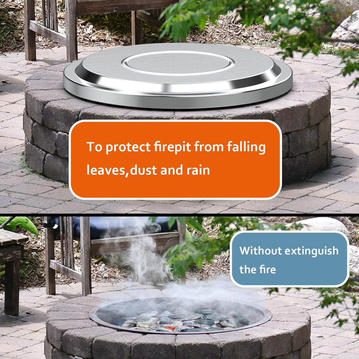 BBQCuker lid helps contain heat and protect the stove area.