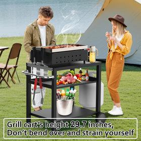 BBQCuker grill table functionality supports efficient outdoor cooking.