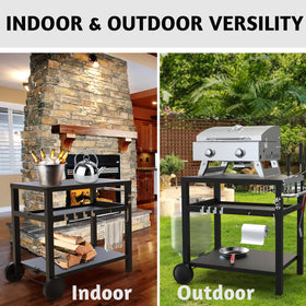 BBQCuker outdoor kitchen setup on a patio enhances prep flow and usability.