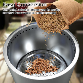 BBQCuker pellet adapter anti-curling and rust-resistant design resists warping