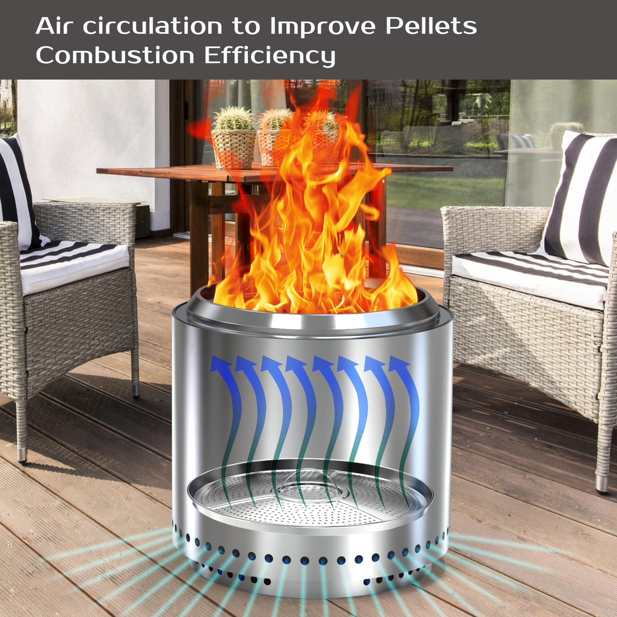 BBQCuker vented pellet adapter improves airflow for efficient burning and less waste