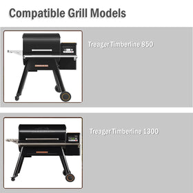BBQMFG Timberline 1300 liner keeps grilling area clean and organized