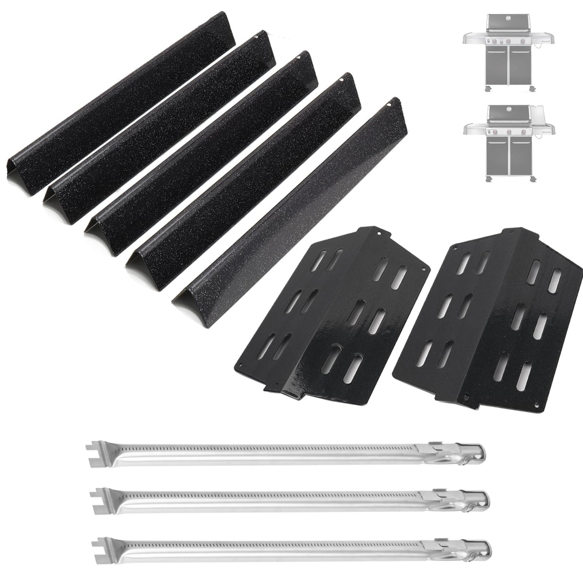 BBQration 7621 Flavorizer Bars for Weber Genesis 300 series provide even heating.