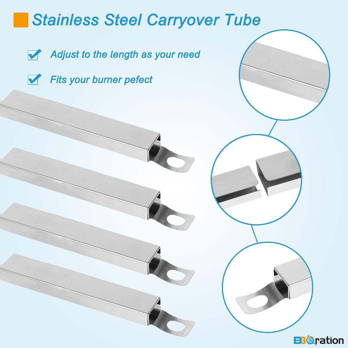 Adjustable length from 5 to 9.3 inches fits multiple grill models