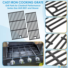 BBQration carryover tube 3-pack for reliable heat transfer in Charbroil grills