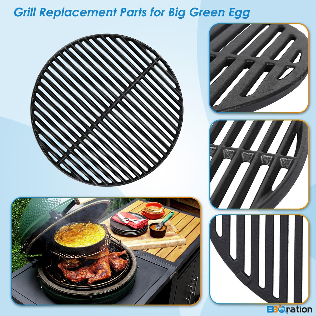 BBQration cast iron grate cleaning and seasoning guidance helps extend life.