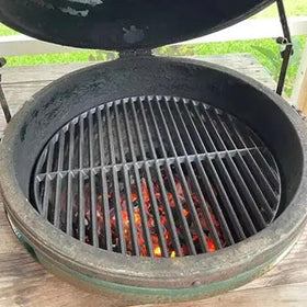 BBQration cast iron grate supports flavorful searing with proper oil maintenance.