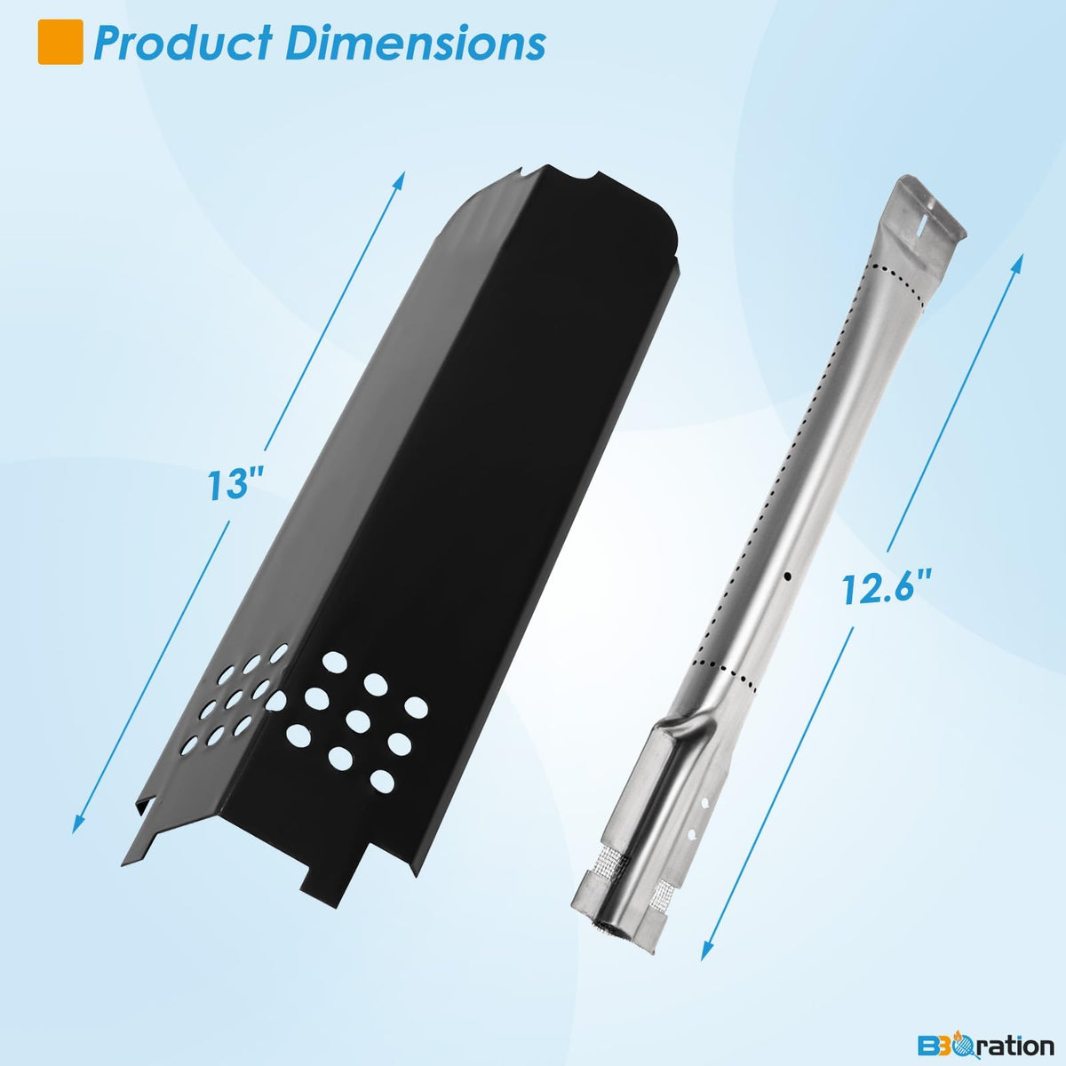 BBQration heat plate 13x4 inches supports even heat