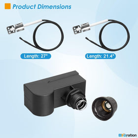 BBQration DHLG-12 electrode for a 5/8-inch main burner tube.