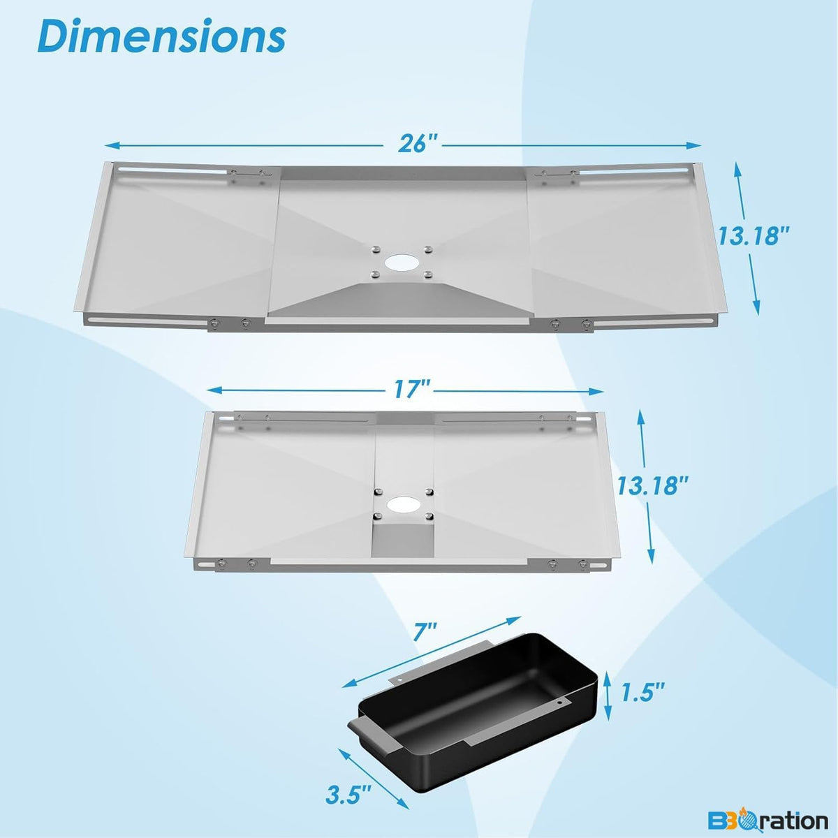 BBQration drip pan replacement for Charbroil four-burner grills