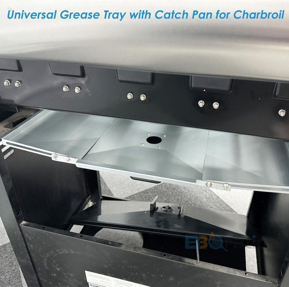 BBQration Charbroil grease tray keeps grill area tidy after cooking