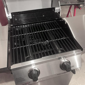 BBQration grates installed on a Charbroil grill demonstrating a snug fit.
