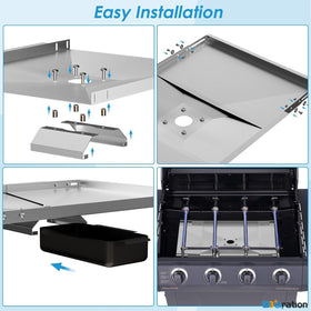 BBQration grease tray for Charbroil Performance easy cleanup