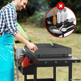 BBQration magnetic support kit securely mounts to grill caddy