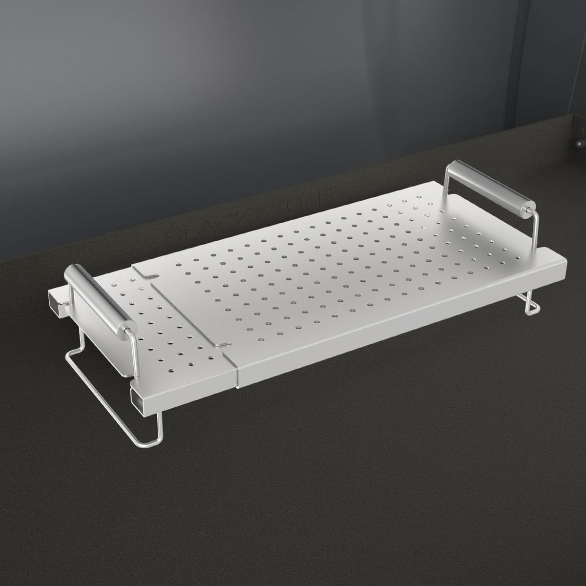 BBQration tailgate-ready warming rack for backyard barbecues.