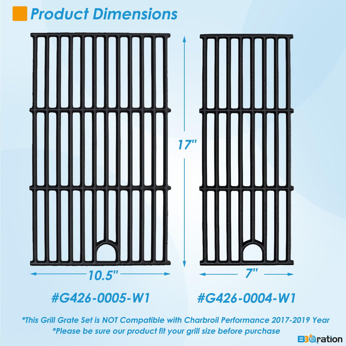 BBQration heat plate 15-1/2 inch for G325-0002-W1 fit check