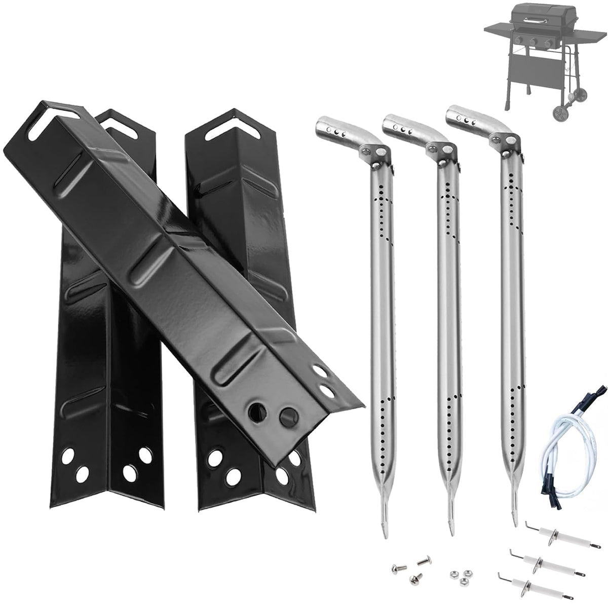 BBQration porcelain steel heat plate for even grilling on 3-burner Walmart Expert Grill 720-1049