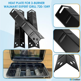 BBQration 3-pack heat plates kit provides durable replacement for Walmart Expert Grill