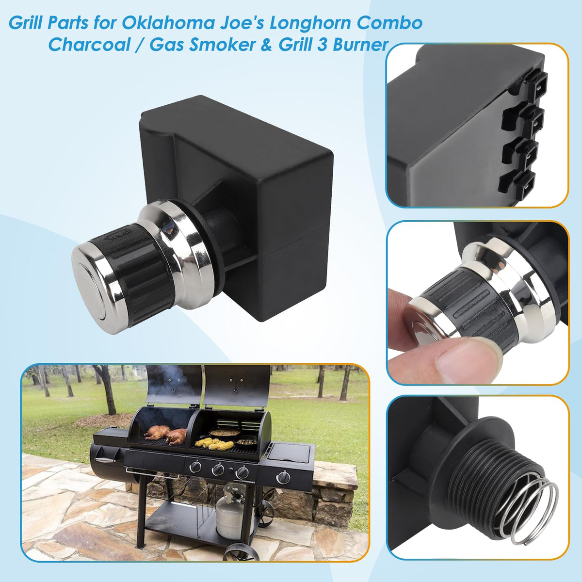 BBQration electrode igniter compatible with Oklahoma Joe's 3-burner grills
