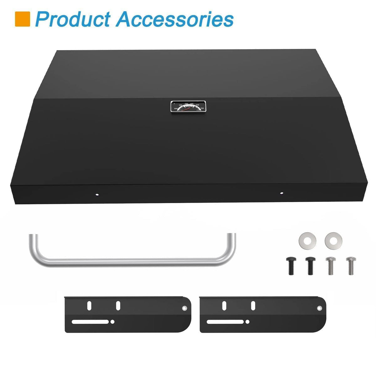 BBQration lid includes thermometer for better temperature monitoring on Blackstone 28