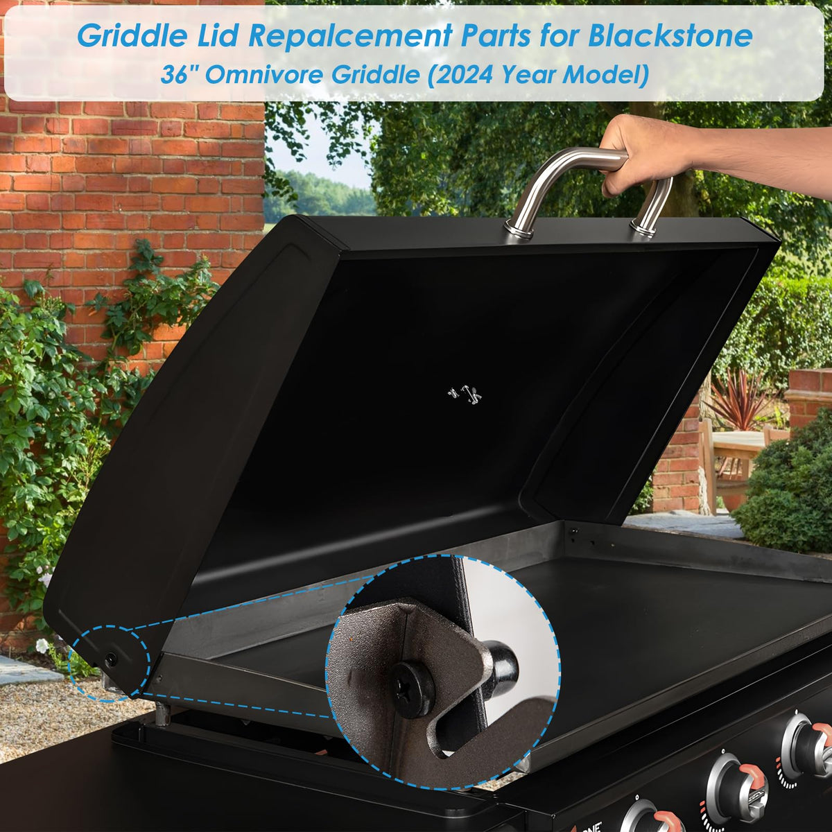 Thermometer included with BBQration lid aids cooking monitoring.