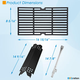 BBQration Megamaster heat plates provide durable protection.